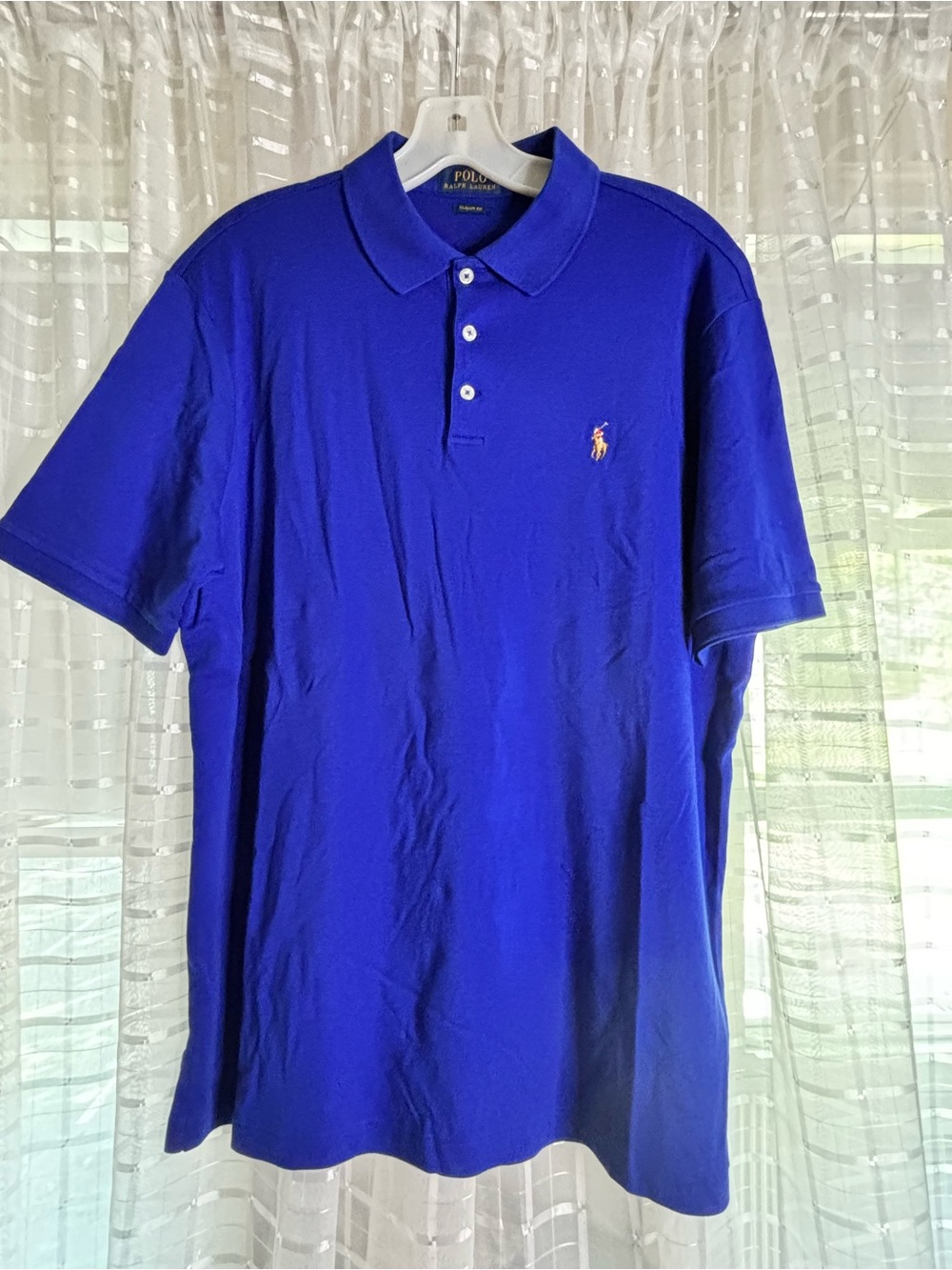Ralph Lauren Polo Shirt in Bright Blue with Embroidered Pony